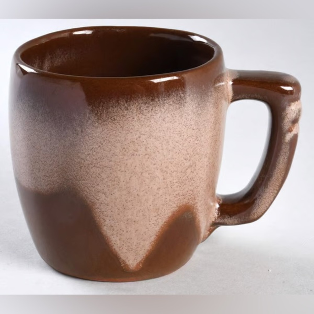 Vintage Set of 2 FRANKOMA Plainsman Cinnamon Brown C6 Coffee Cup Mug